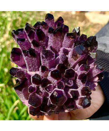 Natural Amethyst geode Quartz Cluster Crystal Specimen Home Collections (Size : 350-400g) - Buy Online on GoSupps.com