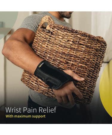 BraceUP Wrist Splint for Carpal Tunnel - Left Hand (SM) Small/Medium - Daytime & Night Use - Pain Relief & Arthritis Support - Buy Online on GoSupps.com