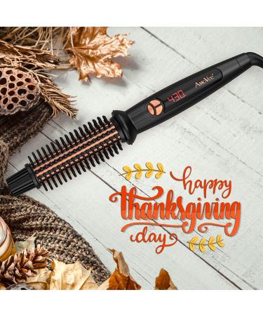 AmoVee 1 Inch Curling Iron - Dual Voltage Tourmaline Ceramic Ionic Hot Brush for Long Hair - Professional Instant Heat Up Styling Tool - Travel-Friendly - Buy Online on GoSupps.com