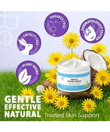 Arnica Bruise Cream Extra Strength: Rapid Relief for Bruising Swelling Soreness Pain on Thin Skin - Potent Arnica Montana with Vitamin K Coconut Shea Butter - Face & Body 120g - Buy Online on GoSupps.com