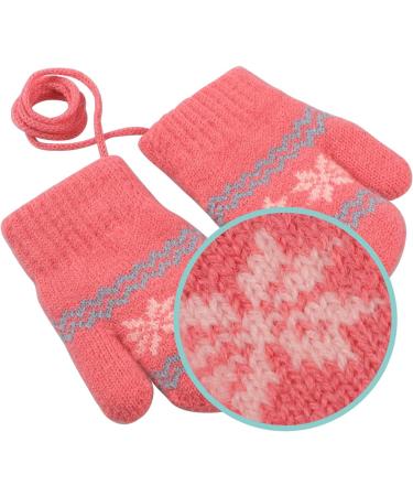 Infant Toddlers Winter Mittens with Dual Plush Layers - Rosy Cute Cartoon Gloves for Baby Girls Boys 0-3 Years - Buy Online on GoSupps.com