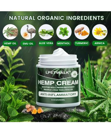 8.5 oz Maximum Strength Hemp Cream - Natural Hemp Arnica & Turmeric Formula for Instant Relief - Buy Online on GoSupps.com