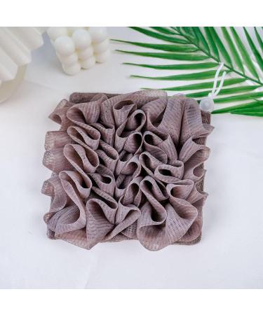Buy Shower Loofah with Drawstring Soap Holder - Soft Reusable Bubble Maker & Scrubbing Sponge for Back Cleaning - Lightweight & Washable Bathroom Essential (Coffee - Buy Online on GoSupps.com