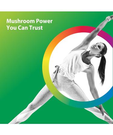 Rainbow Light Mushroom Power Supplement | 60 Capsules | Complex Made with 10 Potent Mushrooms | Includes Lions Mane Chaga Shiitake Reishi & More | Non-GMO and Gluten Free - Buy Online on GoSupps.com