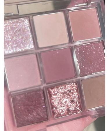  Erinde Erinde Matte Glitter Eyeshadow Palette - 9 Colors Long Lasting Waterproof Metallic Purple Glitter Eyeshadow Palette Long Lasting Cream - Buy Online on GoSupps.com