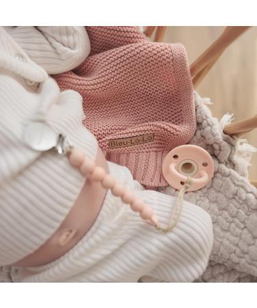 Lulababe Stage I Ballet Slippers + Sugar Swizzle Pacifier and Clip Set - 2 Pacifiers + 1 Clip - Soft Silicone Matching Holder for Infant Boys and Girls - Buy Online on GoSupps.com
