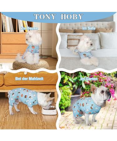 Tony Hoby Dog Suit - Cute Blue Cupcake Overall for Small to Medium Dogs | 4-Leg Pet Bed Suit (XS) - Buy Online on GoSupps.com