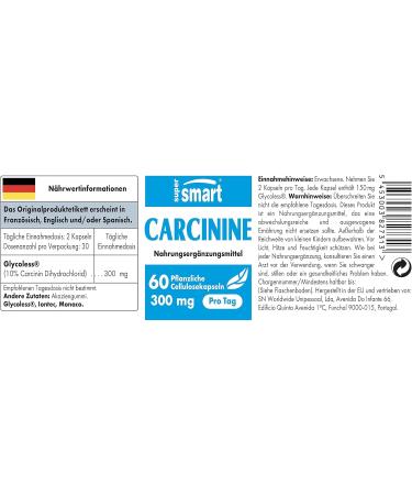Carcinin 300 mg - Anti-Aging Vegan Supplement for Smooth Skin & Glycation Defense - Gluten-Free - Supermartt - Buy Online on GoSupps.com