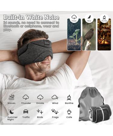 Flashmen Bluetooth Sleep Mask White Noise Timer 3D Sleep Mask for Side Sleeper Block Out Light Cooling Eye Sleep Mask with Bluetooth Headphones - Buy Online on GoSupps.com