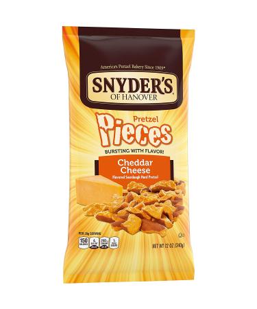 Snyder's of Hanover Cheddar Cheese Pretzel Pieces - 12oz Bag, Pack of 3 | Crunchy Snack Delights - Buy Online on GoSupps.com