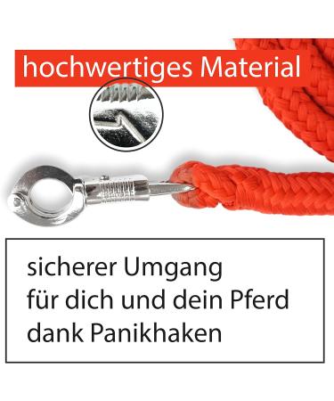 Shop Stylish Leading Knit with Panic Hooks for Horses - Versatile Leashes & Tie Ropes for Ponies Donkeys & Goats (Red) - International Shipping Available - Buy Online on GoSupps.com