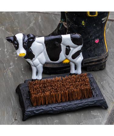 Woodside Outdoor Garden Novelty Boot Brush Cast Iron Cow Shoe/Welly/Trainer Mud & Dirt Scraper - Buy Online on GoSupps.com