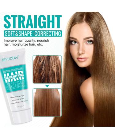 Hair Straightening Cream - Nourishing Protein Repair for Damaged Hair | Smooth Silk & Gloss Finish for Men & Women - Buy Online on GoSupps.com