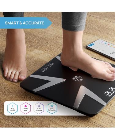 INEVIFIT Smart Body Fat Scale - Bluetooth Digital Bathroom Analyzer for Weight, Body Fat, Muscle, BMI & More - Black - Buy Online on GoSupps.com