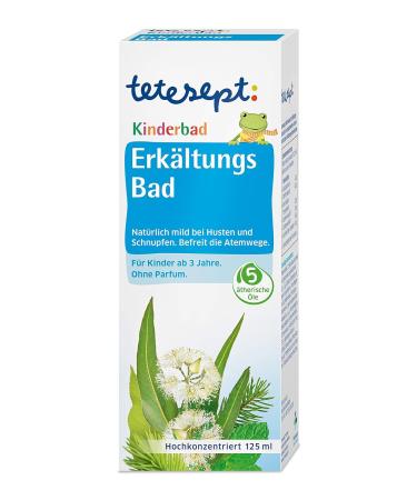 Tetesept Kindersbad Cold Bath for Kids - 125ml Essential Oil Bath Supplement - Perfume-Free Children s Bathing Relief for Colds | International Shipping - Buy Online on GoSupps.com