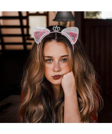 Tbestmax 6 Cat Ear Headbands for Party Costume and Daily Decorations - 6 Pcs Plastic Hair Hoops for Women and Girls - Buy Online on GoSupps.com