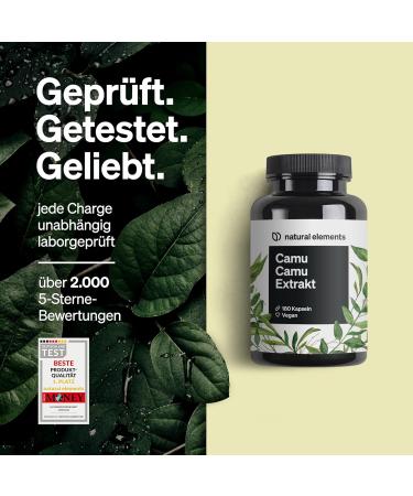 Camu Camu Extract Capsules - 500mg Vitamin C - 180 Vegan Capsules - 6 Months Supply - No Additives - Made in Germany - Buy Online on GoSupps.com