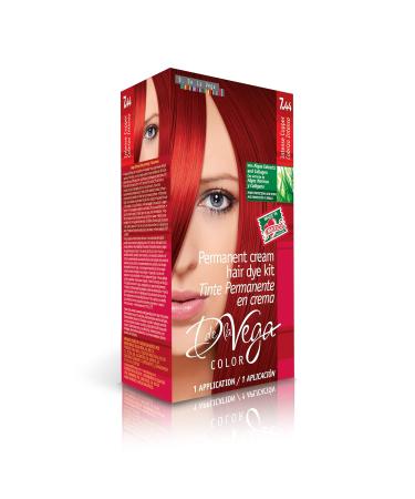 Buy D de la Vega Color Hair Dye Kit - Intense Copper 7.44 (Pack of 2) - Premium International Shipping Available - Buy Online on GoSupps.com