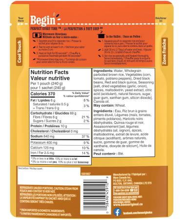 BEN'S ORIGINAL Rice & Pulses Southwest Style Brown Rice & Black Beans Side Dish 240g Pouch Southwest Brown Rice & Black Beans - Buy Online on GoSupps.com