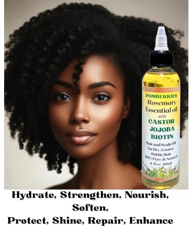 Rosemary Hair Growth Oil - Biotin & Panthenol for Curly & Coily Hair | Reduce Hair Loss & Strengthen Weak Hair - Buy Online on GoSupps.com
