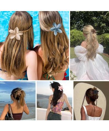 WUBAYI Flower Hair Clips - Non Slip Large Hair Claw Clips for Medium Thick Hair - Strong Hold Hair Claw Clips for Women and Girls - Great for Straight, Curly, & Wavy Hair - 6PCS - Buy Online on GoSupps.com
