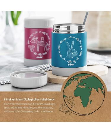 Reer Stainless Steel Warming Box for Baby Food - 300ml Berry Red | Anti-Slip Base | International Shipping - Buy Online on GoSupps.com