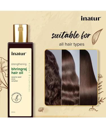 Bhringraj Hair Oil 200 ml - Natural Hair Growth & Strengthening | Organic & Herbal | International Shipping Available - Buy Online on GoSupps.com