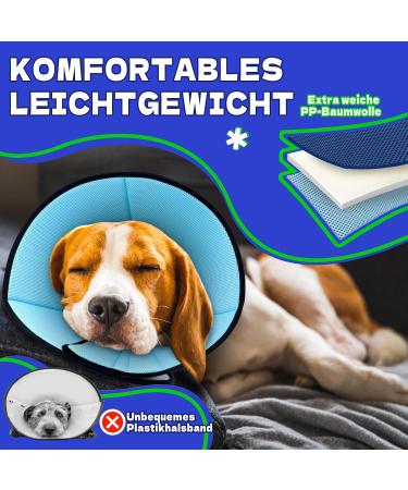 Shop Supet Dog Leak Protection Collar | Adjustable Soft & Breathable Tape - 3XL (41-48cm) Blue | Post-Op Recovery - Buy Online on GoSupps.com