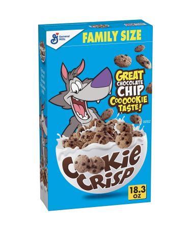 Cookie Crisp, Breakfast Cereal, Chocolate Chip Cookie Taste, 18.3oz 1.14 Pound (Pack of 1)