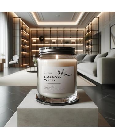 Madagascan Vanilla Jasmine & Sugared Almond Luxury Scented Candle Gift - 220g Soy Wax | Ideal Scented Candles Gifts for Women - Buy Online on GoSupps.com