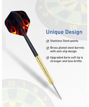 CIKKUE Steel Tip Darts 18 Pack - Premium Professional Metal Dart Set with Extra Flights & Tools - Ideal Men's Gift - Buy Online on GoSupps.com