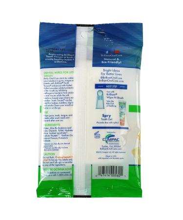 Brilliant Wipe N Brush - Silicone Toothbrushes & Xylitol Tooth Tissues for Infants | Oral Care for 4-16 Months - Baby Registry Must-Haves - Buy Online on GoSupps.com