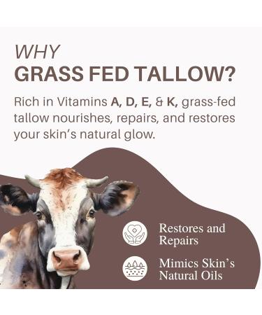 amaal 100% Grass-Fed Whipped Tallow Cream (Unscented) - Halal-Certified Beef Tallow for Skin with Organic Raw Honey Olive Oil & Vitamin E - Natural Face & Body Moisturizer for All Skin Types 4 oz - Buy Online on GoSupps.com