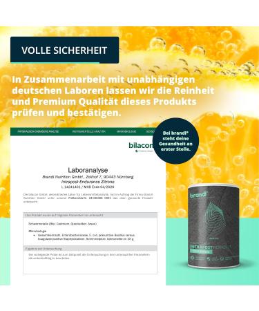 All-in-One Endurance Drink | Isotonic Beverage Powder | Brandl EAAS Minerals Electrolytes & Superfoods | 600g Lemon - Shop Internationally! - Buy Online on GoSupps.com