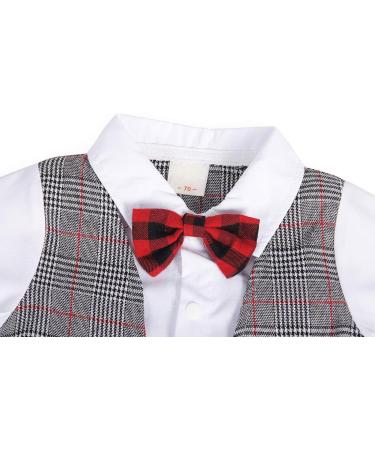 AmzBarley Baby Boys Gentlemans Tuxedo Rompers Grey 6-12 Months - Buy Online on GoSupps.com