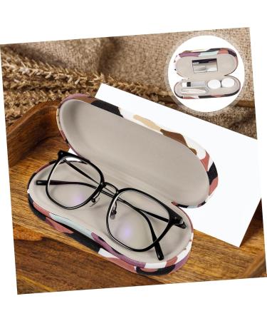 Solustre 3 Sets Glasses Case - Dual Use Travel Organizer & Protector Clipper Jaw Trainer Double-Layer Container with Flocking Cloth - Buy Online on GoSupps.com
