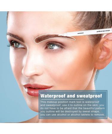 8 Piece Microblading Marker Pen Set with Paper Ruler | Eyebrow Permanent Makeup Tools in White and Purple Single-Head - Buy Online on GoSupps.com