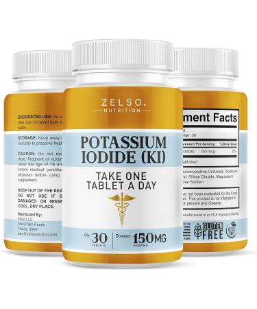 Potassium Iodide 150mg Tablets for Thyroid Support - YODO Naciente Iodine Supplement - Buy Online on GoSupps.com