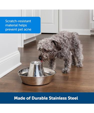 PetSafe Seaside Stainless Pet Fountain - 1 Count | Hygienic & Refreshing Water Dispenser - Buy Online on GoSupps.com