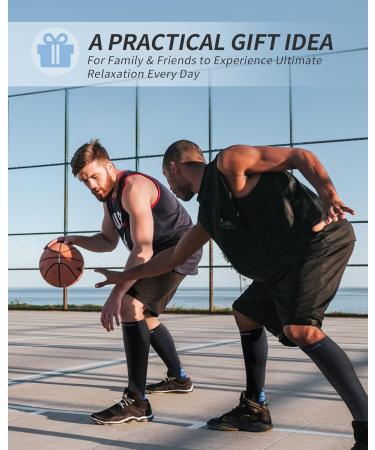 Cambivo Compression Stockings for Men & Women 2 Pairs of Compression Socks for Running Sports Travel & Cycling - L-XL Black & Blue - Buy Online on GoSupps.com