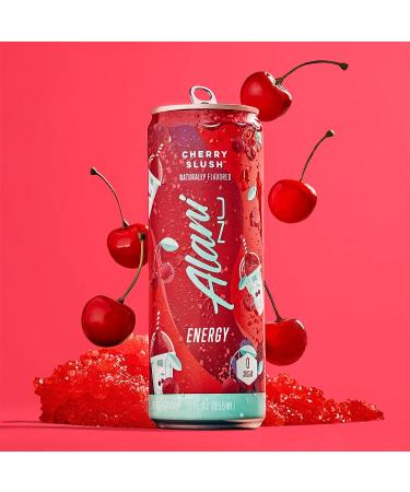 Alani Nu Cherry Slush Sugar-Free Energy Drink 12 oz Cans (Pack of 12) - Pre-Workout Performance - Buy Online on GoSupps.com