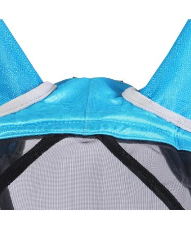 Harrison Howard Caremaster Pro Luminous Horse Fly Mask | UV Protection Fleece Padding & Ear Protection - XL Cold Blood Voodoo Blue - Buy Online on GoSupps.com