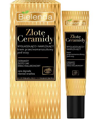 Bielenda Golden Ceramides Smoothing & Moisturising Anti-Wrinkle Eye Cream 15ml - Buy Online on GoSupps.com