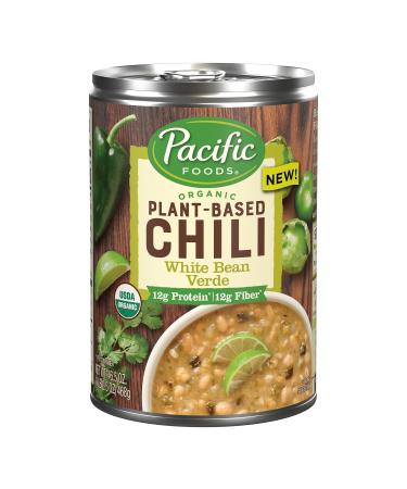 Pacific Foods Organic White Bean Verde Chili, 16.5 Ounce Can Organic White Bean Verde Chili 1.03 Pound (Pack of 1)