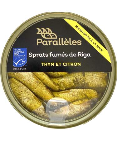 PARALLELES Smoked Sprats MSC in Rapeseed Oil/Thyme/Natural Lemon Flavour 1 Unit