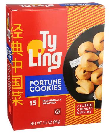 Ty Ling Fortune Cookies 3.5oz Box - 180 Individually Wrapped Cookies (12 Packs) - Buy Online on GoSupps.com