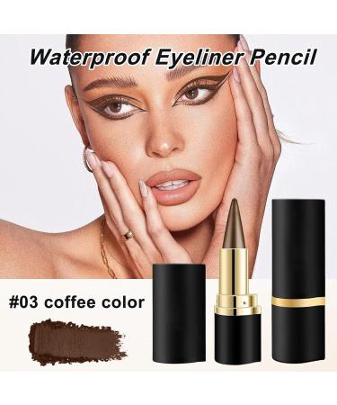KHDULQ 2 pieces eye pencil eyeliner waterproof matte QuickDry eyeliner waterproof dirtrepellent long lasting liquid eyeliner quickdrying for eye makeup makeup women brown - Buy Online on GoSupps.com