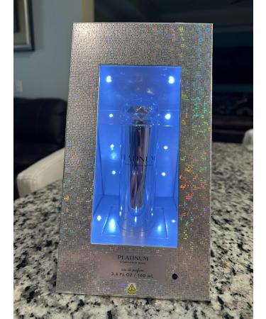 Platinum Eau de Parfum Perfume Spray bath body fragrance 3.4 oz light up packiging