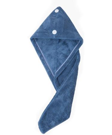 ENETIX Microfiber Hair Towel for Women - Quick-Dry Super Absorbent Anti-Frizz Turban (25x70 cm Royal Blue) - Fast Drying Hair Towels - Buy Online on GoSupps.com