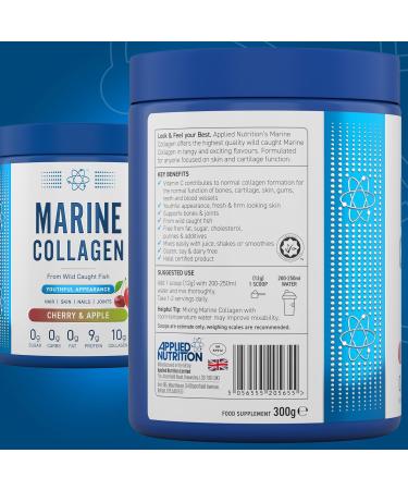 Applied Nutrition Collag ne marin en poudre - Prot ine de collag ne hydrolys e peau cheveux et ongles sains (cerise et pomme) (300 g - 25 portions) Cherry Apple 300g (Pack of 1) - Buy Online on GoSupps.com